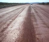 Mine Haul Road after EBS Surface Seal Wearing Course reinforcement