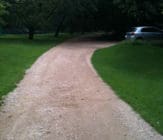 Gravel Road before EBS Stabilization and Surface Seal gravel road improvement