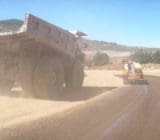 Haul Truck Traffic During Durasolution Application Fugitive Dust Prevention