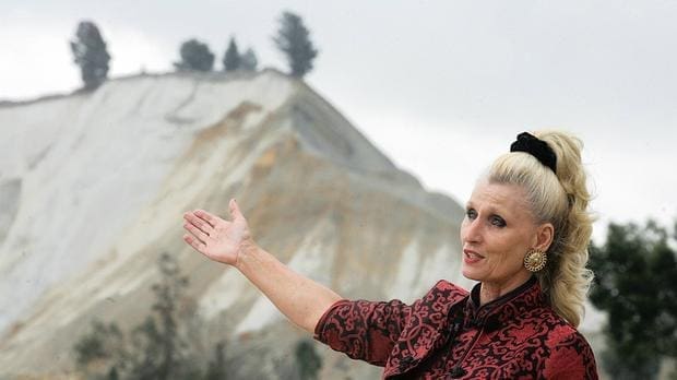 As a heavy wind blows over the West Rand, clouds of dust swirl from clusters of barren mine dumps towering over both sides of Main Reef Road, turning the skyline a ghostly white.It’s a bleak scene that environmental justice activist Mariette Liefferink knows all too well