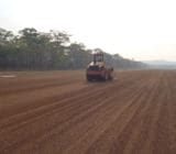 Final surface preparation of Tulawaka Airstrip Surface compaction prior to EBS Surface Seal