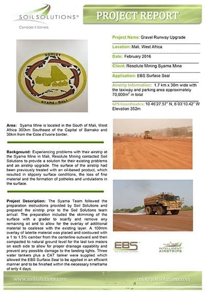RESOLUTE-MINING-SYAMA-MINE-AIRSTRIP-PROJECT-SHEET