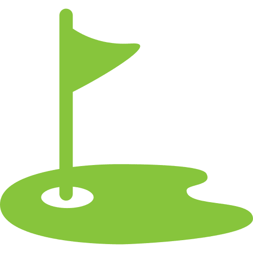 golf flag and field golf flag and field