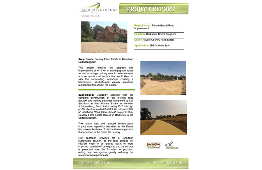 Private UK Country Estate Entrance Road Construction